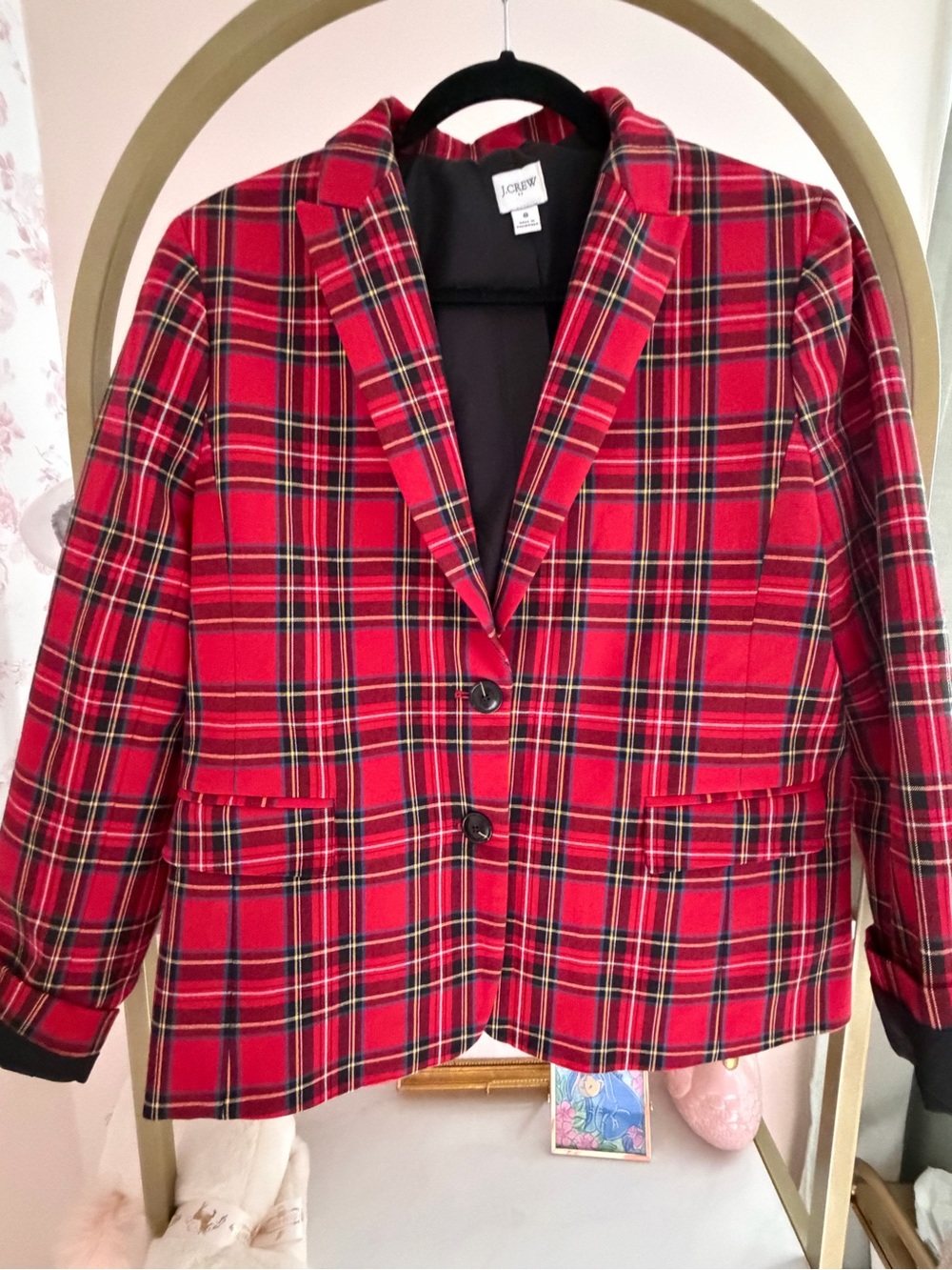 J. Crew Red Plaid Womans Blazer